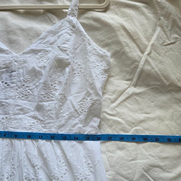 White Maxi Cotton Sundress - Picture 13 of 15